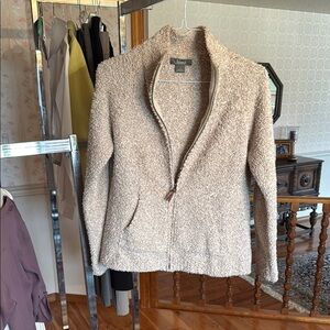 Natural Reflections Cream Teddy Jacket Plush Texture